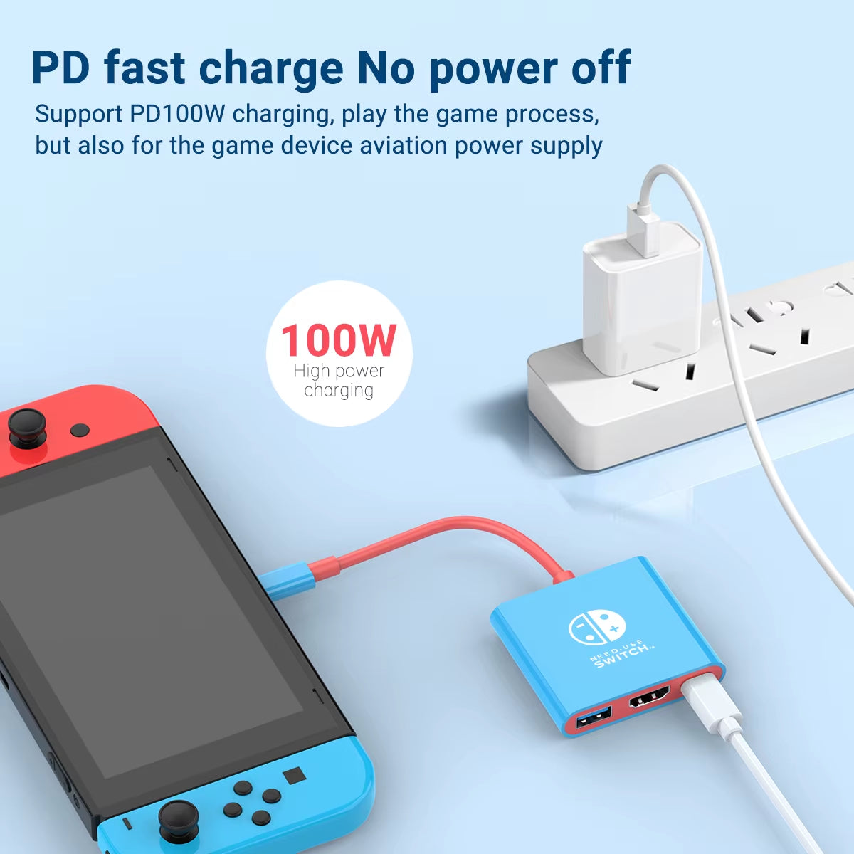 Portable Nintendo Switch Docking Station Hub with HDMI and USB 3.0