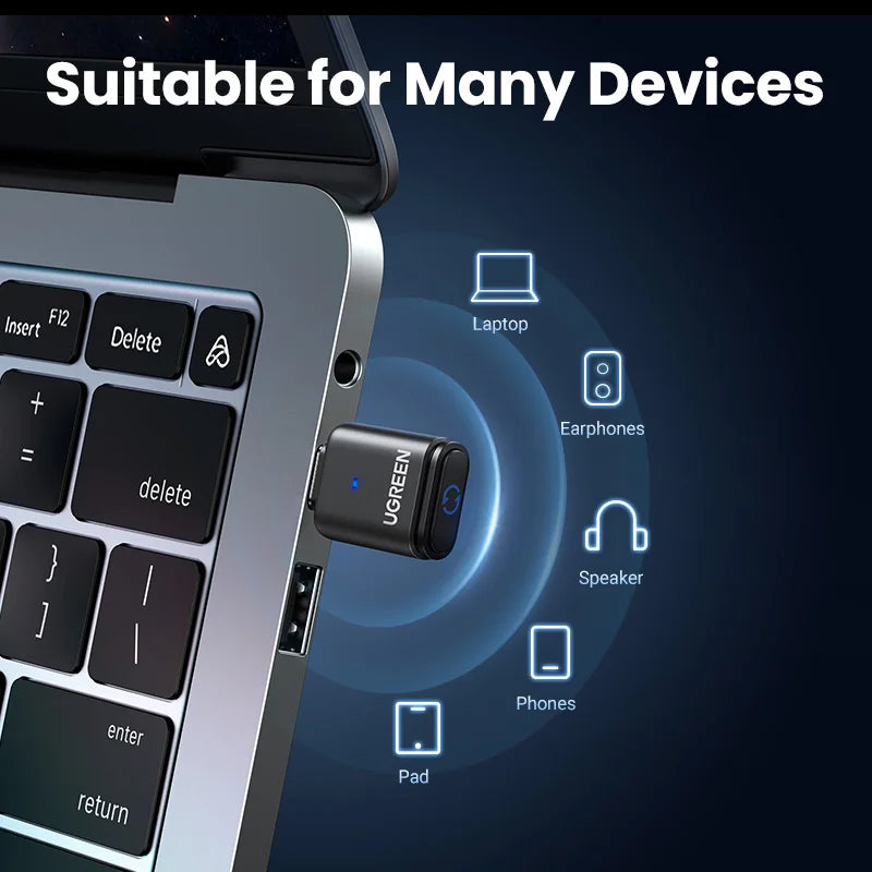 USB C Type-C Bluetooth 5.3 Transmitter Aptx HD AD Audio Adapter for PC PS5 PS4 Nintendo Switch Headset Speaker Mic