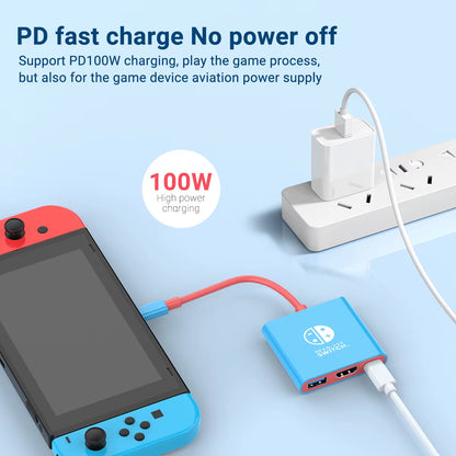 Portable Nintendo Switch Docking Station Hub with HDMI and USB 3.0