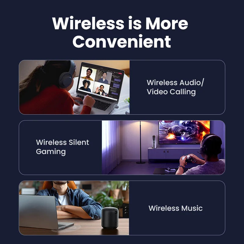 USB C Type-C Bluetooth 5.3 Transmitter Aptx HD AD Audio Adapter for PC PS5 PS4 Nintendo Switch Headset Speaker Mic