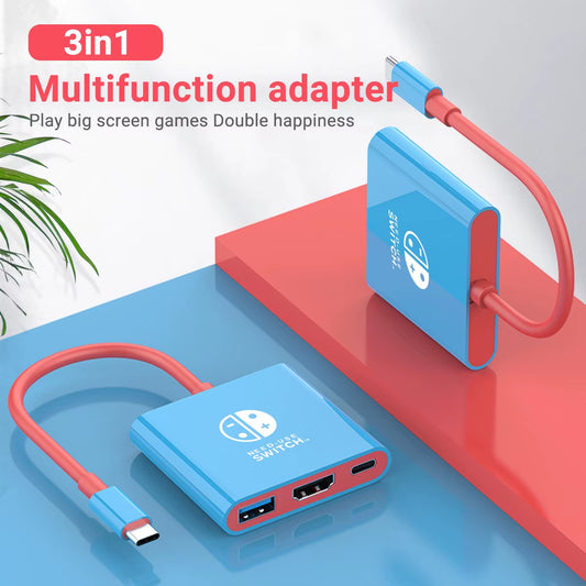 Portable Nintendo Switch Docking Station Hub with HDMI and USB 3.0