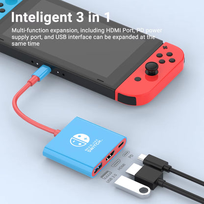Portable Nintendo Switch Docking Station Hub with HDMI and USB 3.0