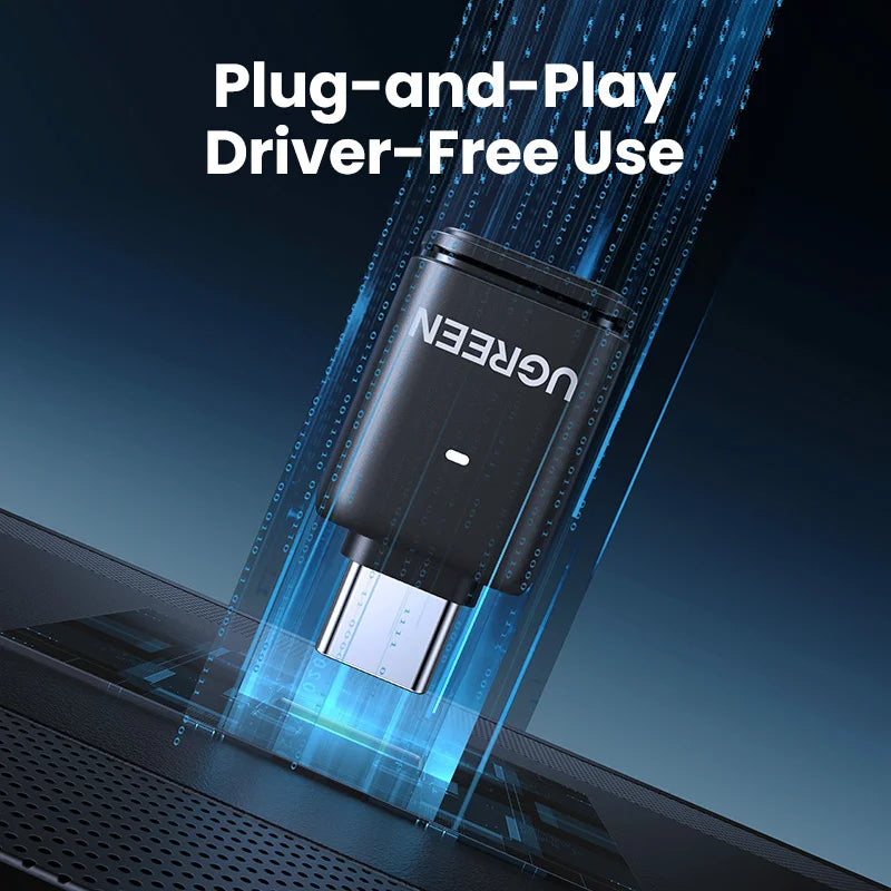 USB C Type-C Bluetooth 5.3 Transmitter Aptx HD AD Audio Adapter for PC PS5 PS4 Nintendo Switch Headset Speaker Mic